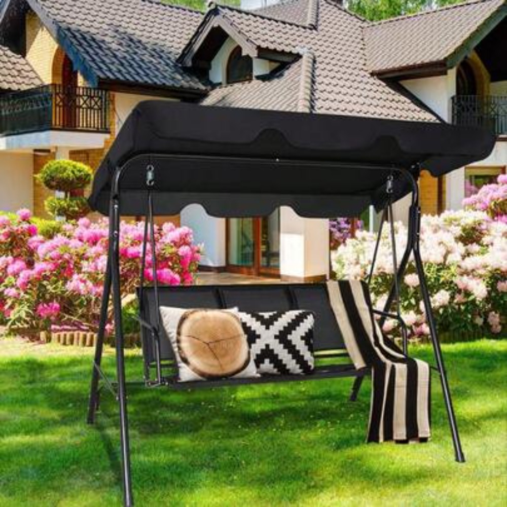 Garden Swing Chair - Outdoor Patio Swing Chair with Adjustable