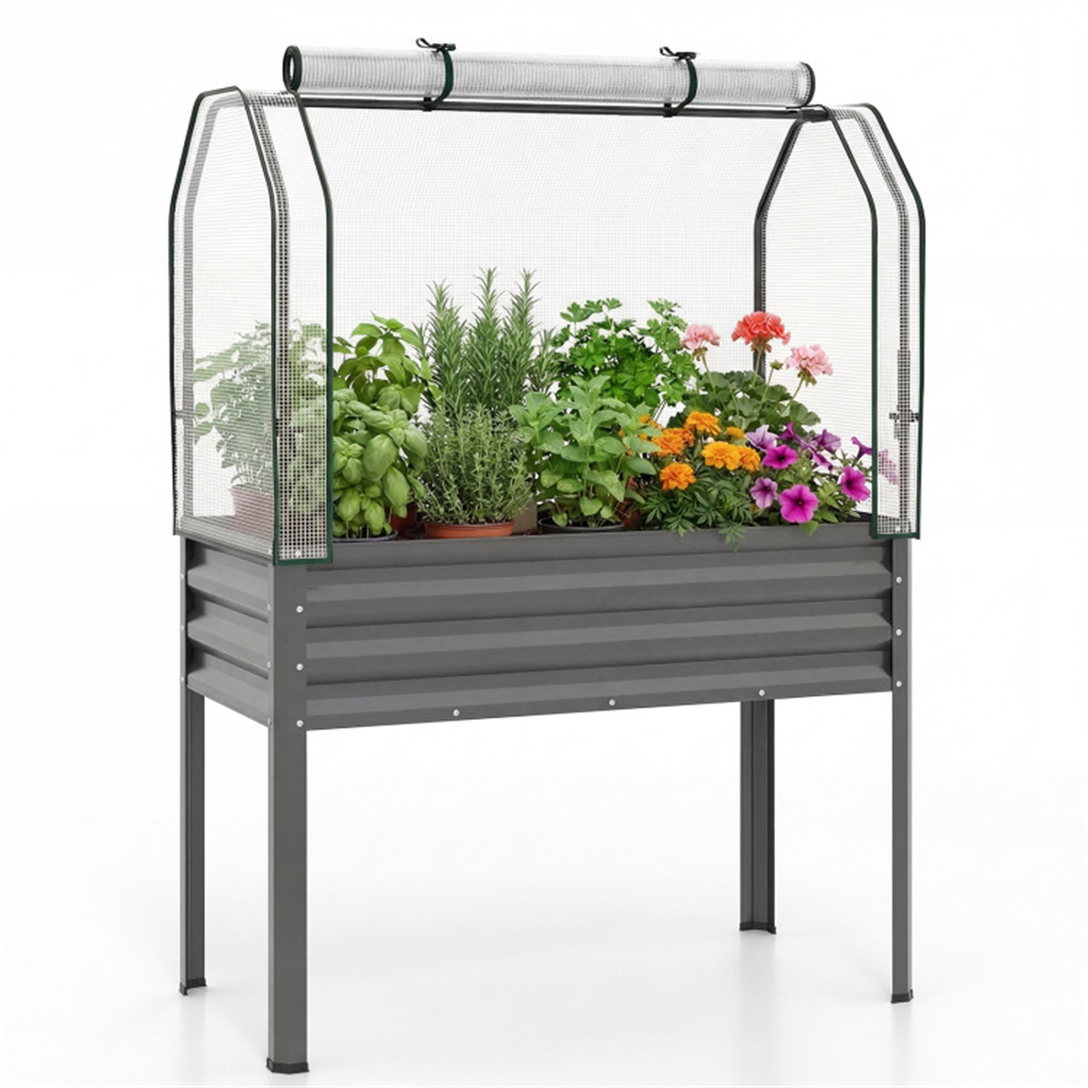 Planter Raised Metal - 3-in-1 Metal Raised Garden Bed with