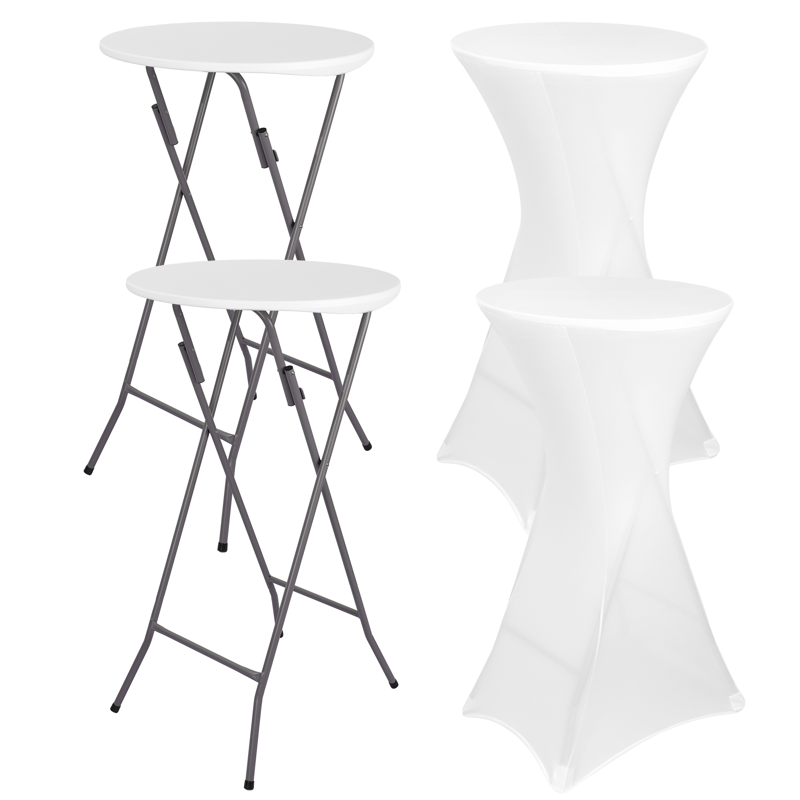 Outdoor Furniture Dining Set - 2 Set 24 Inch Outdoor High