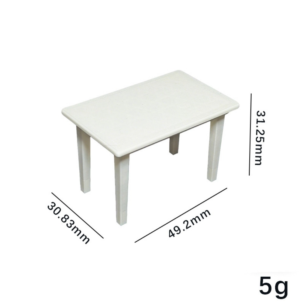 Bistro Table Set - 1/12 Dollhouse Miniature Wood Desk Mini