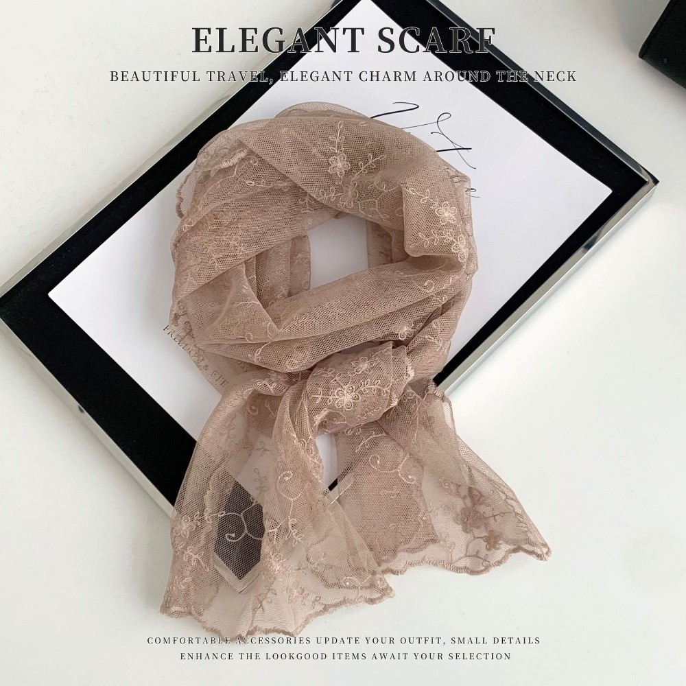 Fashion Long Lace Scarf Breath - Outdoor Furniture Decor review and price