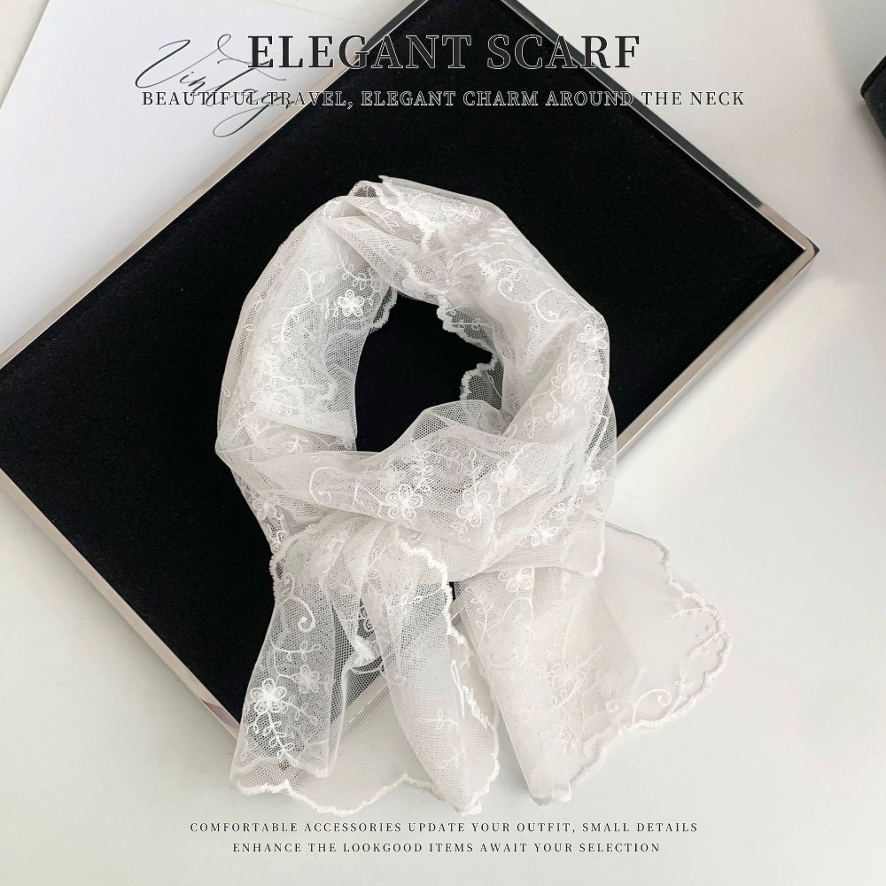 Fashion Long Lace Scarf Breath - Outdoor Furniture Decor review and price