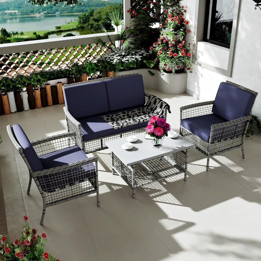 4-Piece Outdoor Patio Furnitur - Outdoor Furniture Loveseat review and price