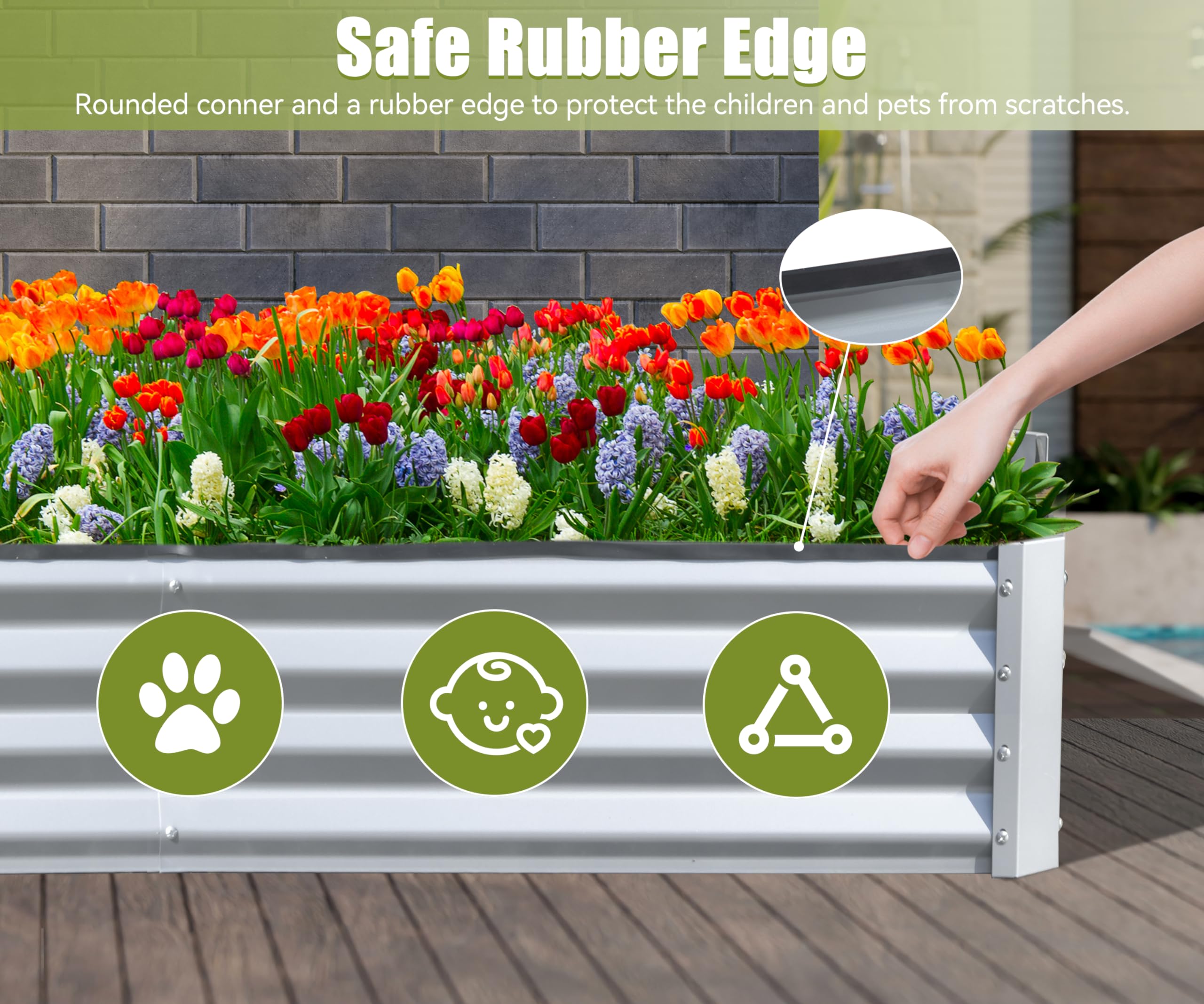 6x3x1ft Galvanized Raised Gard - Planter Raised Metal review and price