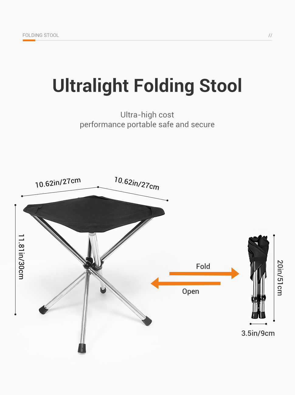 WESTTUNE Portable Folding Stoo - Outdoor Furniture Used review and price