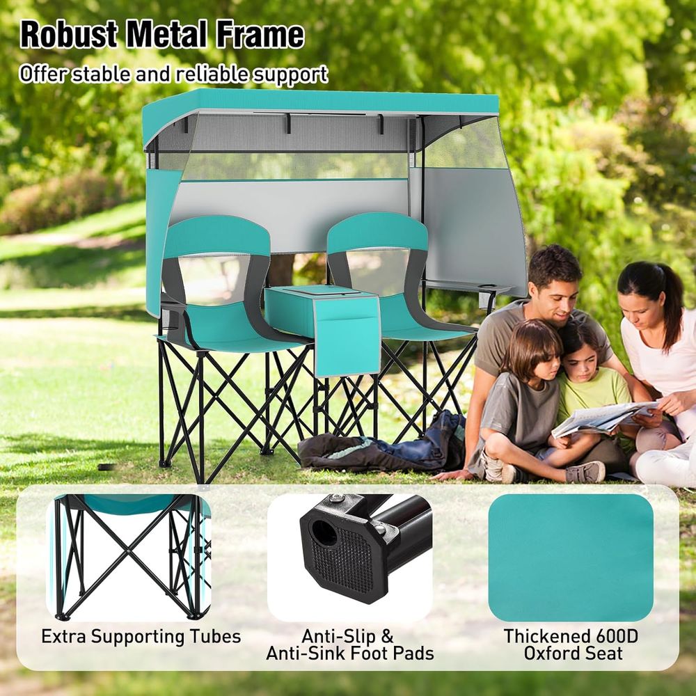 Camping Chair with , 2-Person  - Outdoor Furniture Loveseat review and price