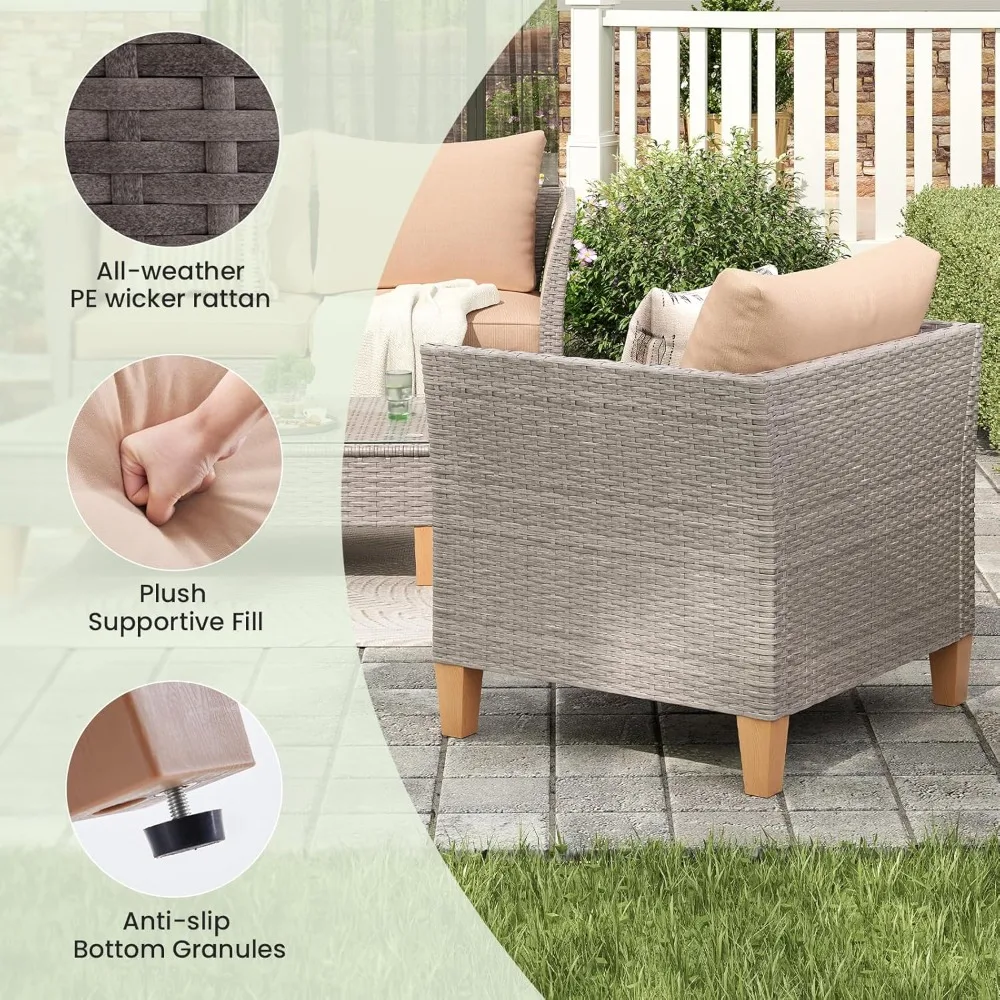 5-Piece Patio Furniture Set, O - Outdoor Furniture Loveseat review and price