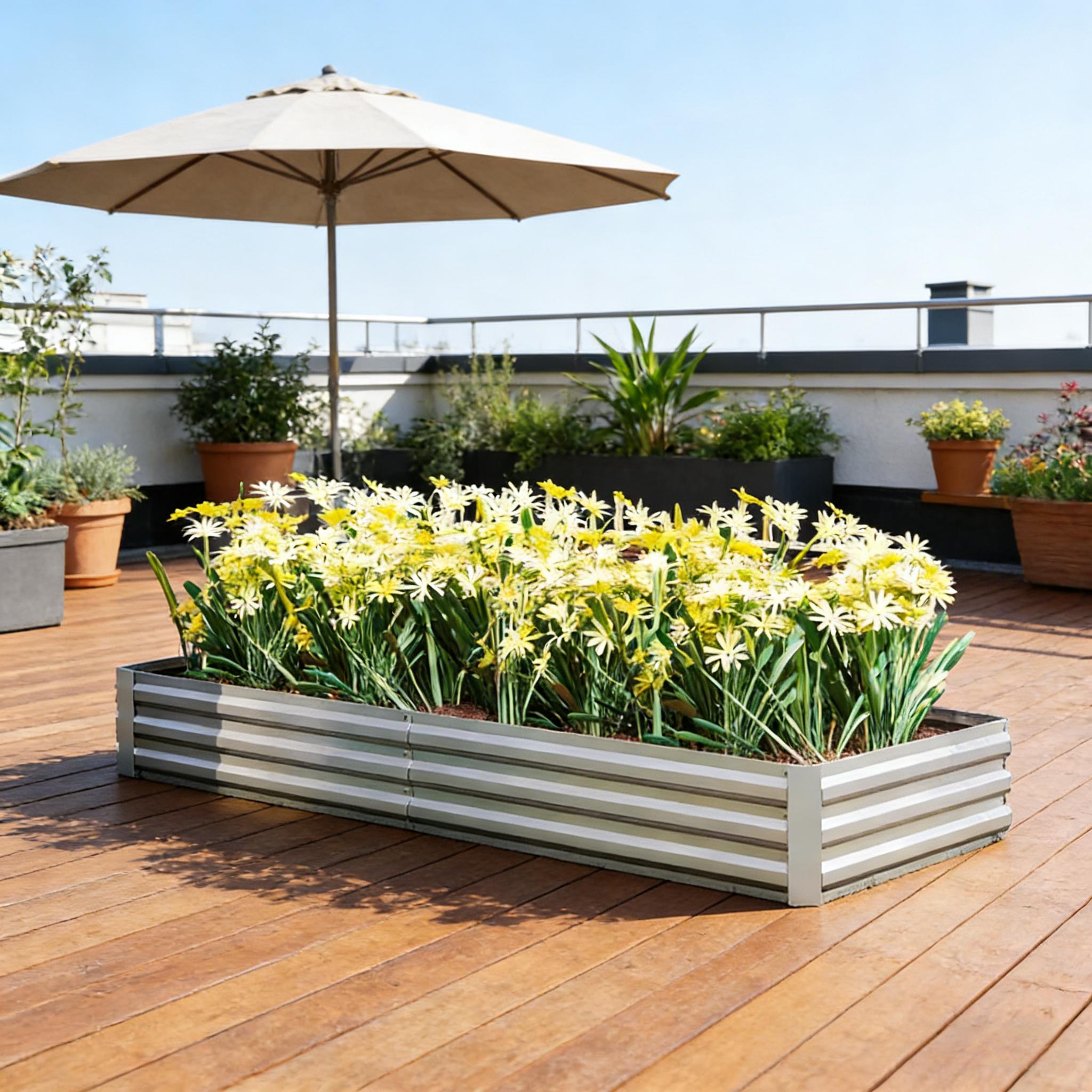 Flower Box,Plant Box,Garden Be - Planter Raised Metal review and price