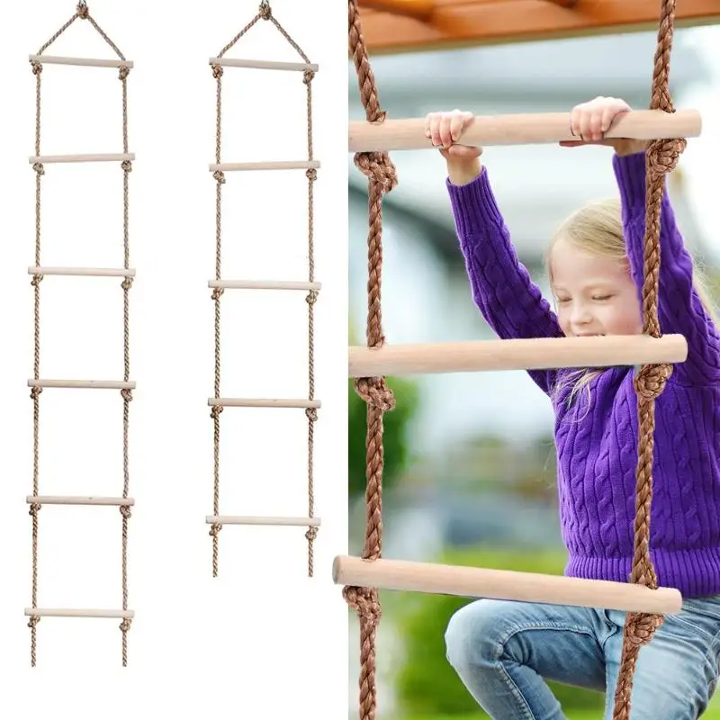 Kids Wooden Ladder Outdoor Act - Garden Swing Chair review and price