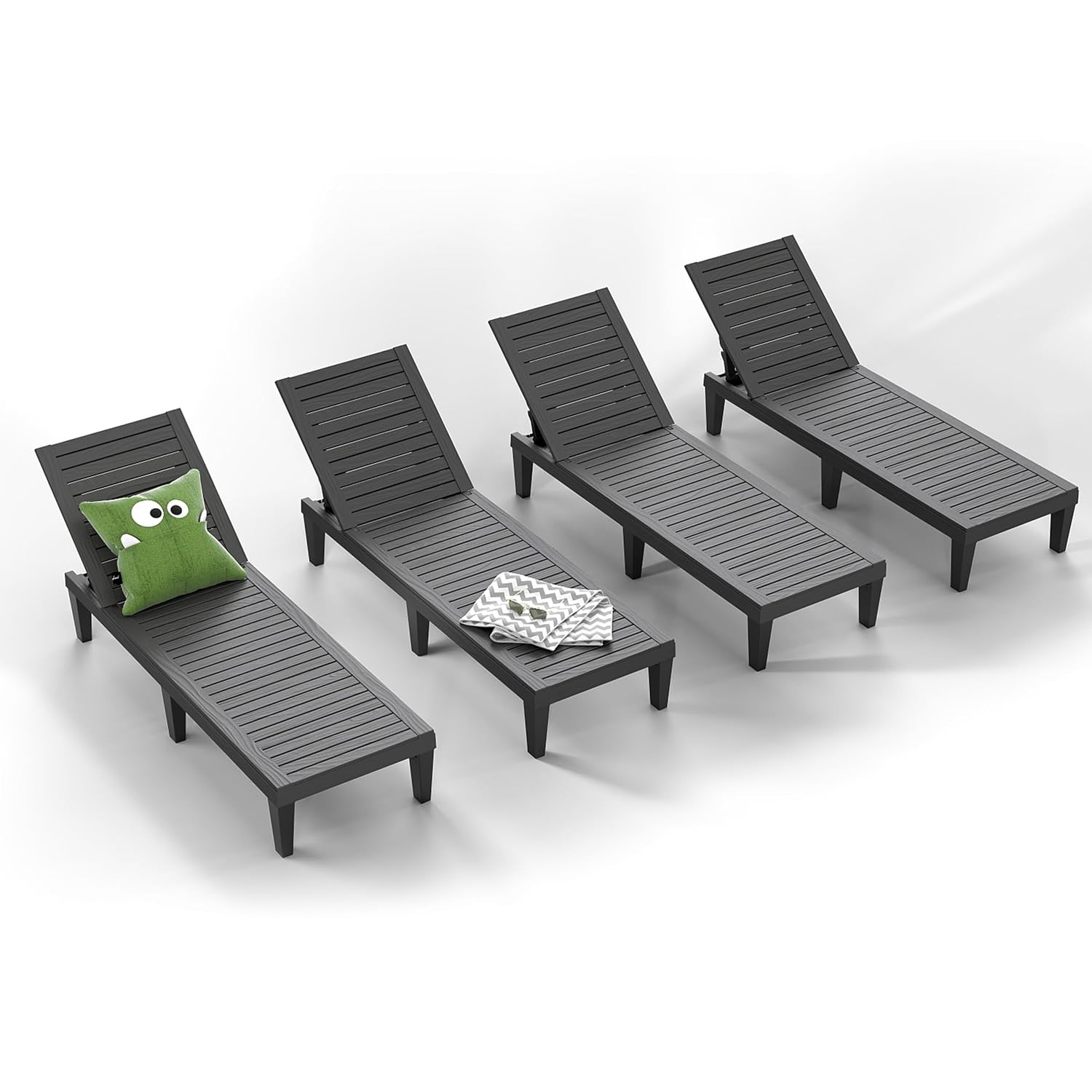 5-Position Adjustable Chaise L - Outdoor Furniture Lounge Set review and price