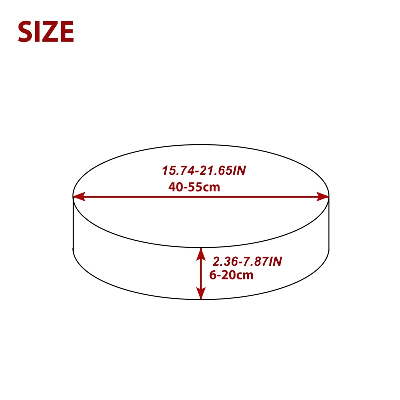1PC Round Seat Cushion Cover E - Outdoor Furniture No Cushions review and price