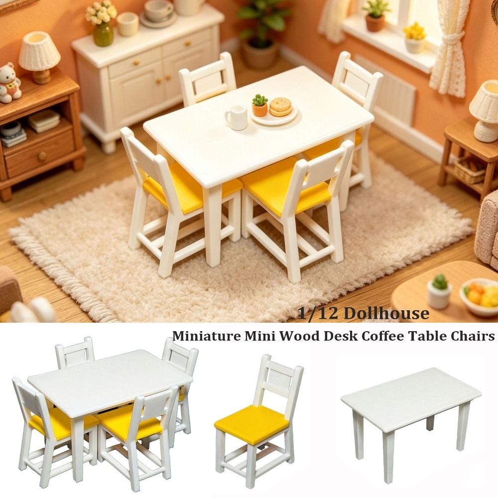 1/12 Dollhouse Miniature Wood  - Bistro Table Set review and price