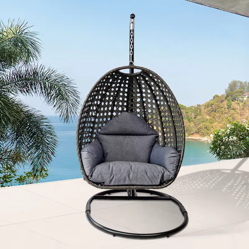 Egg Shape Black Patio Porch Wi - Garden Swing Chair review and price