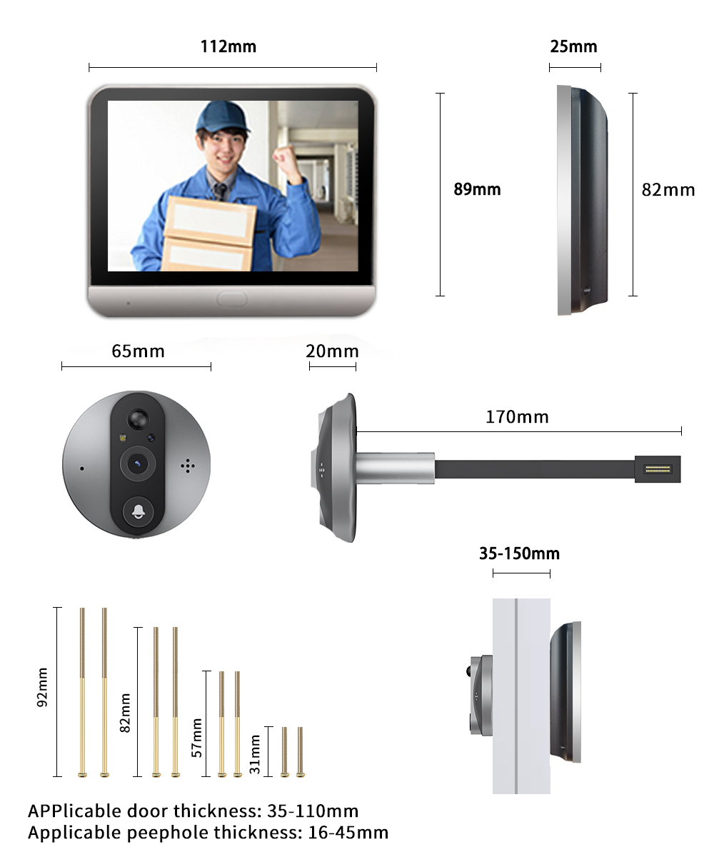 4.3 Inch IPS Screen 2MP 1080P  - Outdoor Furniture Glider review and price