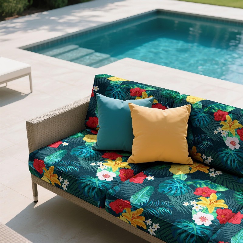 8 Pcs Elastic Tropical Printed - Outdoor Furniture No Cushions review and price