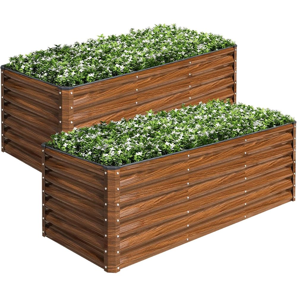 2-Pack 6x2x2T Galvanized Raise - Planter Raised Metal review and price