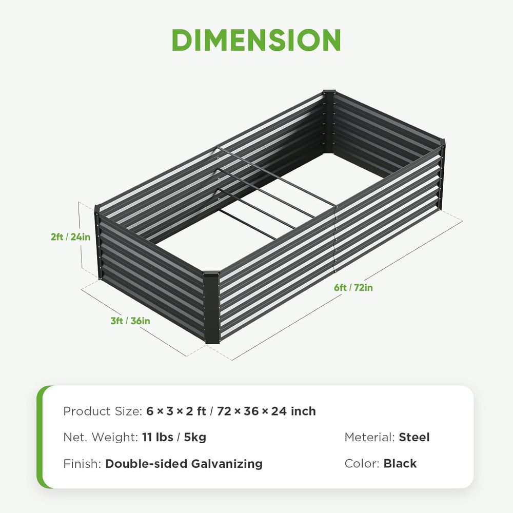 Large Outdoor Galvanized Raise - Planter Raised Metal review and price