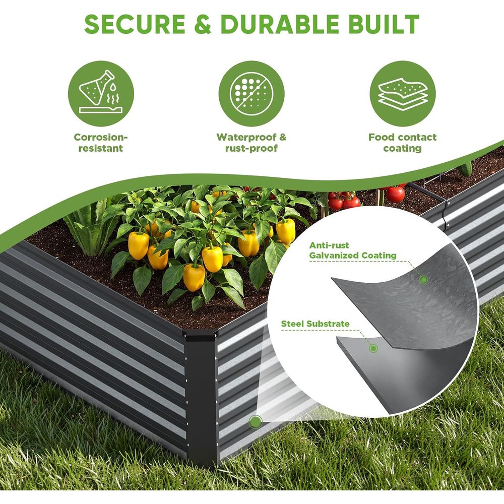 Large Outdoor Galvanized Raise - Planter Raised Metal review and price
