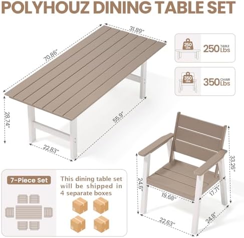 Outdoor Dining Set,7-Piece Pat - Outdoor Furniture Lounge Set review and price