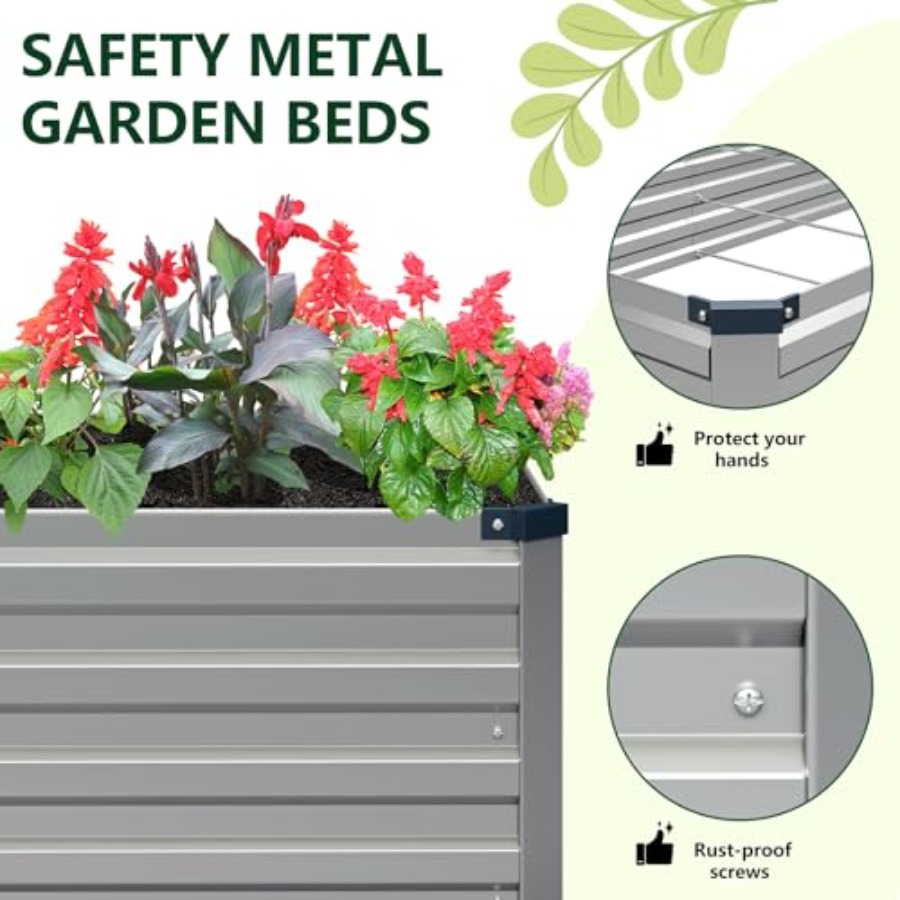 2 Pack 9x3x1FT Galvanized Rais - Planter Raised Metal review and price