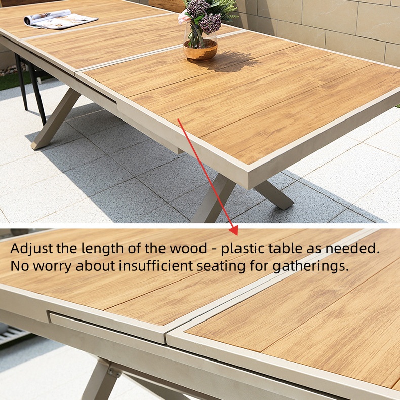 Modern Large Expandable Patio  - Outdoor Furniture Dining Set review and price