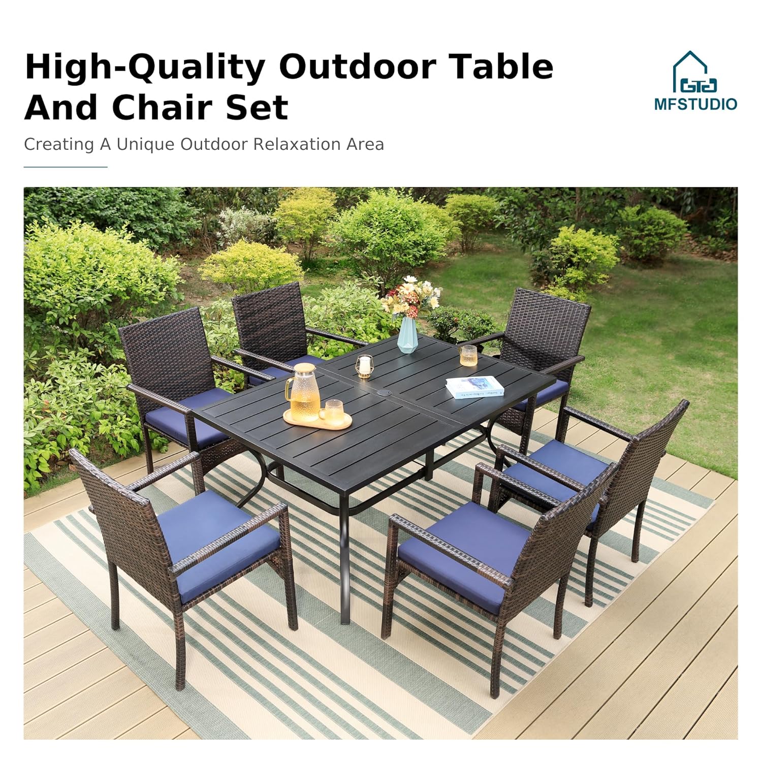 7 Piece Outdoor Dining Set, 60 - Outdoor Furniture Dining Set review and price