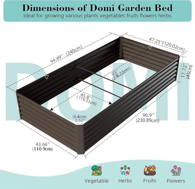 8X4X1.5 Ft Galvanized Raised G - Planter Raised Metal review and price
