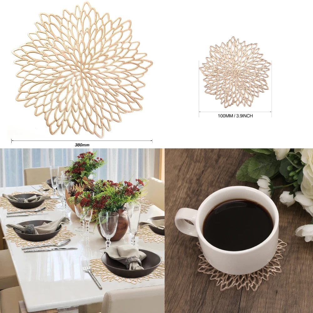 Set of 4 Metallic Placemats Se - Outdoor Furniture Design review and price