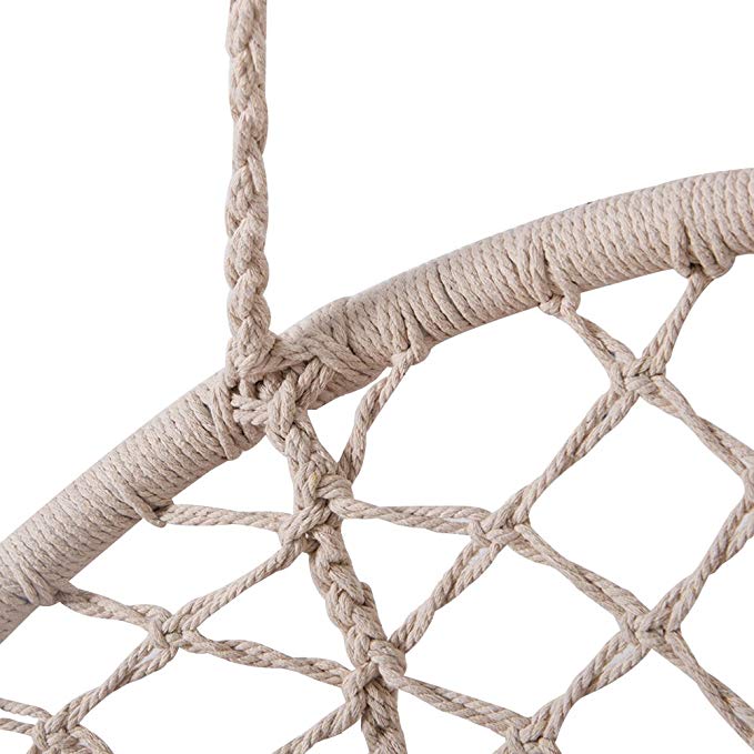 White Hanging Cotton Rope Macr - Garden Swing Chair review and price