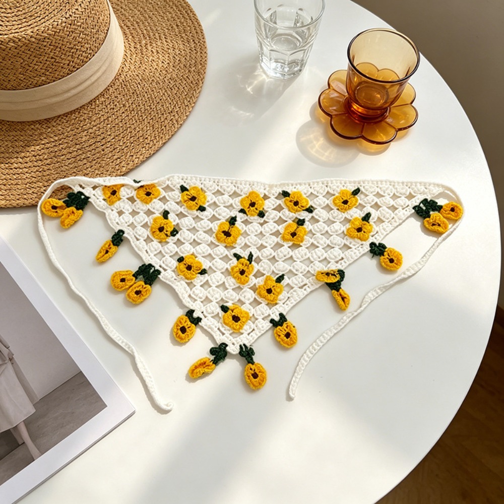 Elegant Floral Knitted Flower  - Outdoor Furniture Decor review and price