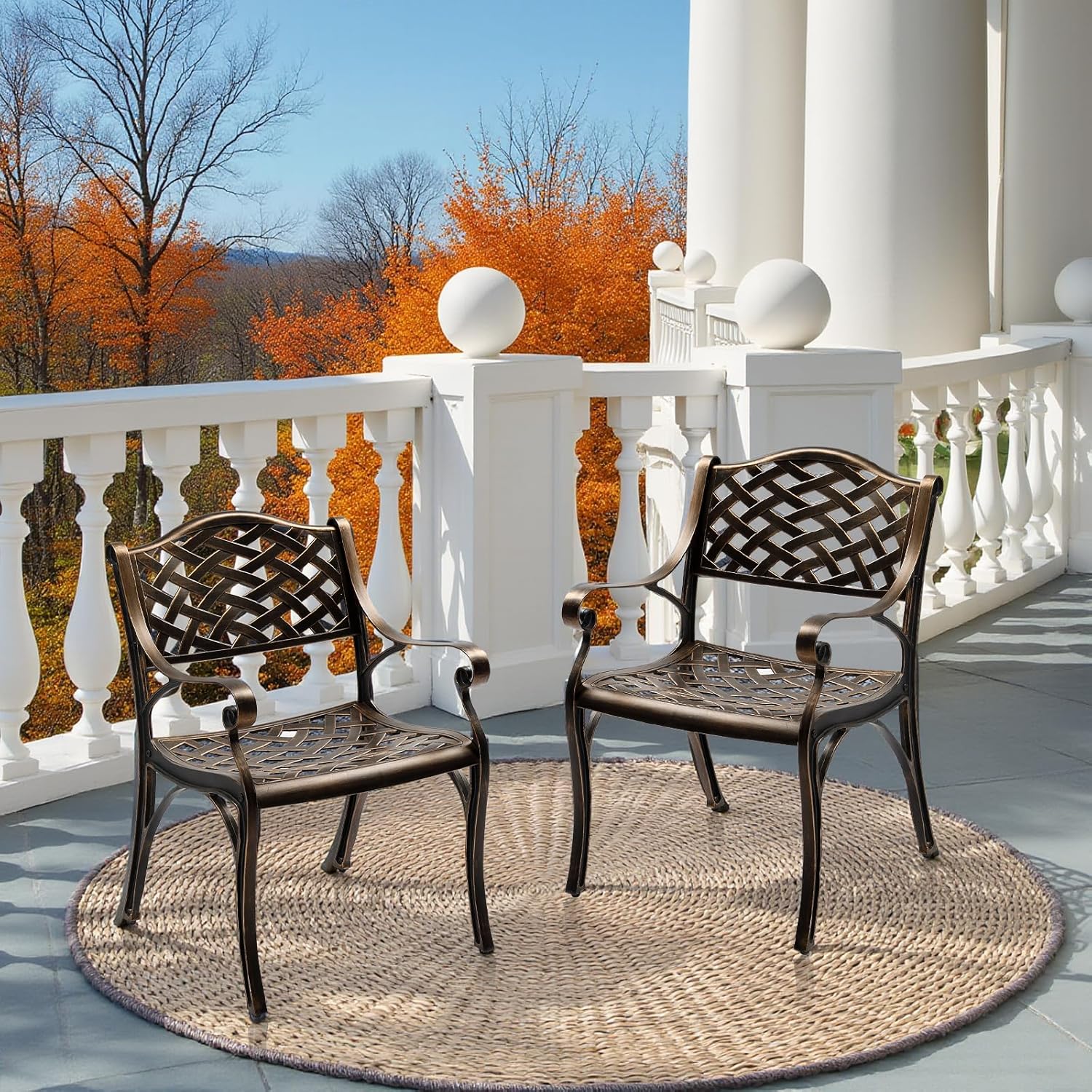 Cast Aluminum Outdoor Dining C - Outdoor Furniture Dining Set review and price