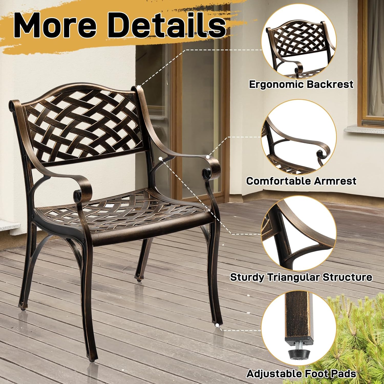 Cast Aluminum Outdoor Dining C - Outdoor Furniture Dining Set review and price