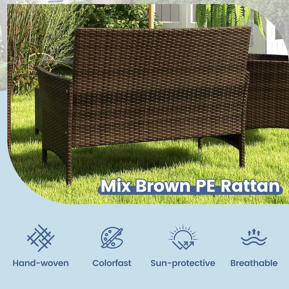 4-Piece Outdoor Patio Furnitur - Outdoor Furniture Loveseat review and price